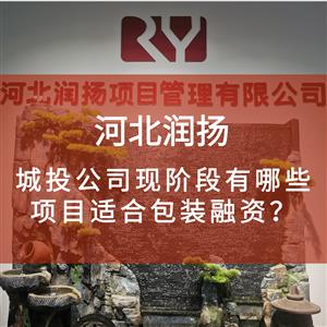 城投公司现阶段有哪些项目适合包装融资？