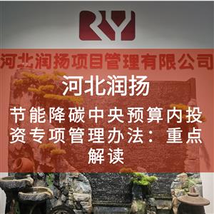 节能降碳中央预算内投资专项管理办法：重点解读