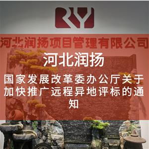 国家发展改革委办公厅关于加快推广远程异地评标的通知